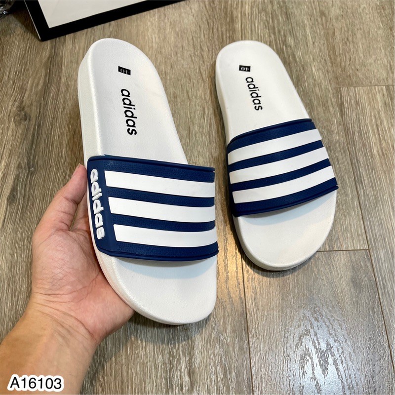 Dép adidas 3 sọc Cao cấp - Dép Das Trắng 3 Sọc siêu đẹp