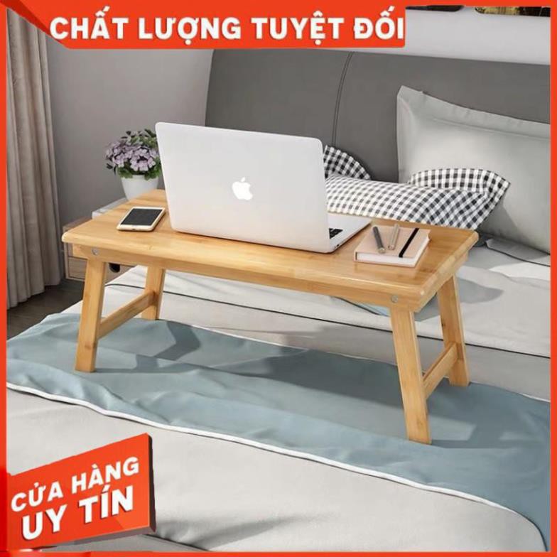 Bàn gấp mini đa năng gỗ tự nhiên, bàn gỗ đa năng chân xếp 40x60cm | BigBuy360 - bigbuy360.vn