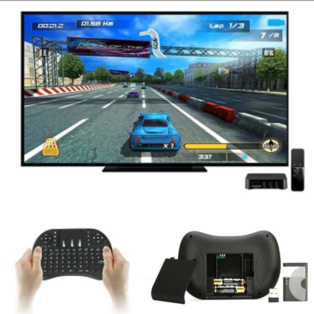 Bàn phím kiêm chuột mini cảm ứng không dây I8  cho Ps4 / Google / Android / Tv Box / chơi game