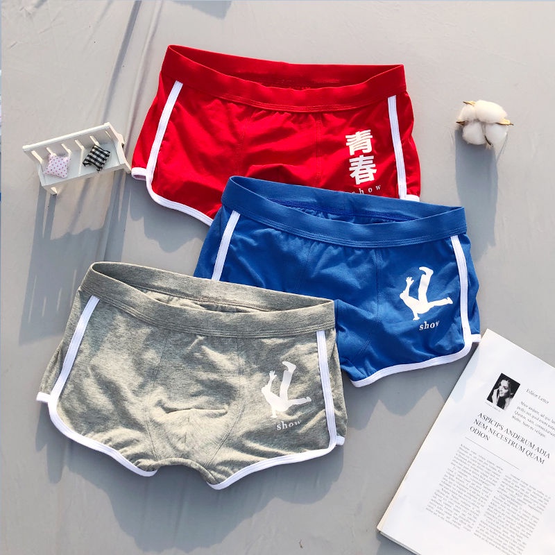 Quần Lót Boxer Cotton Thoáng Khí Phong Cách Thể Thao Thời Trang Cho Nam