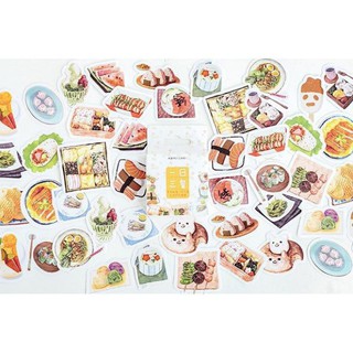 Bộ 46 Sticker Món Ăn Hàn Quốc dán trang trí E27