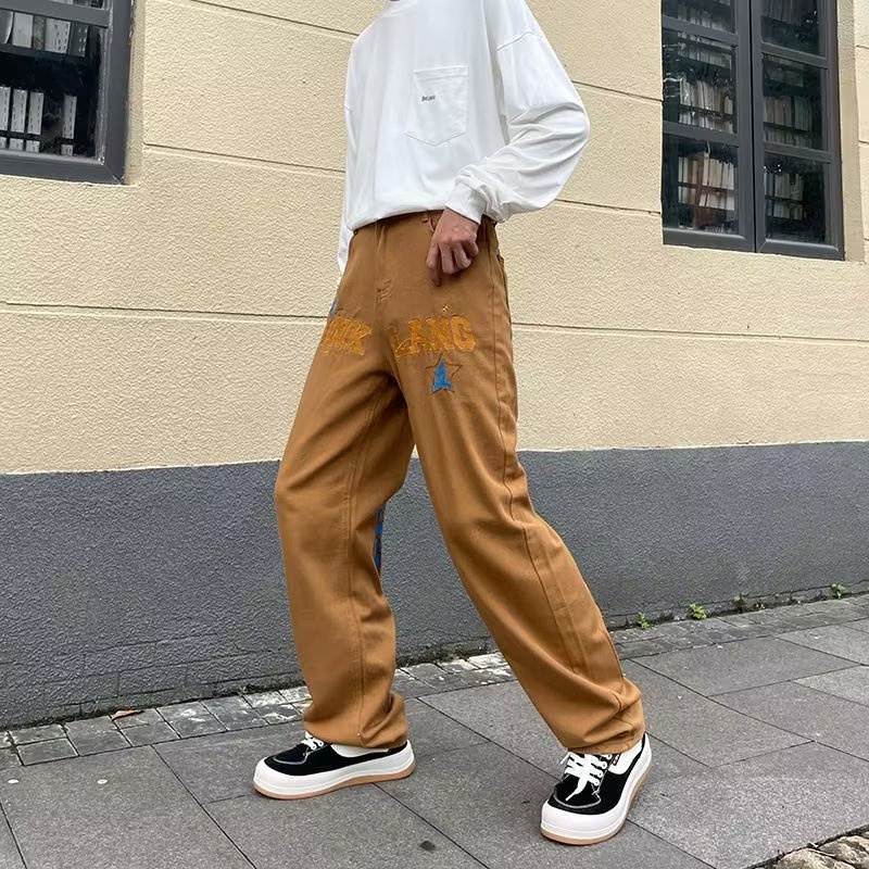 Quần jeans Dài In Chữ Phong Cách Thời Trang Nhật Bản Dành Cho Nam Giới Có Size S-3XL