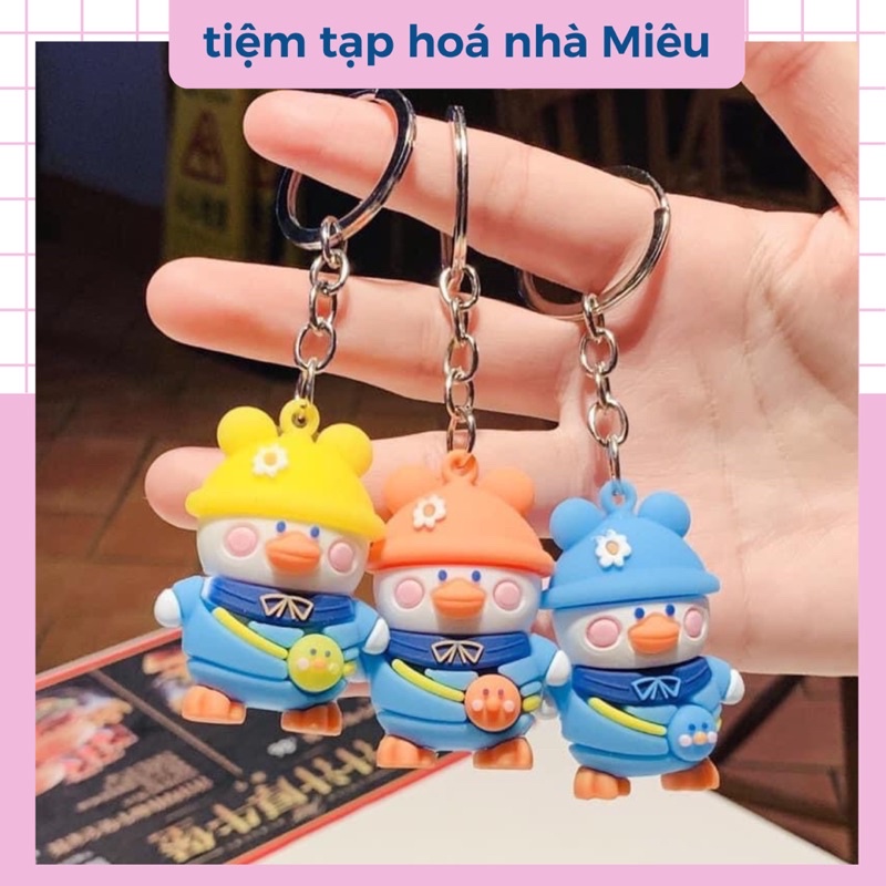 Móc khoá vịt đội nón hoạt hình siêu dễ thương - Quà tặng bạn gái 20/10 8/3 - tiệm tạp hoá nhà Miêu