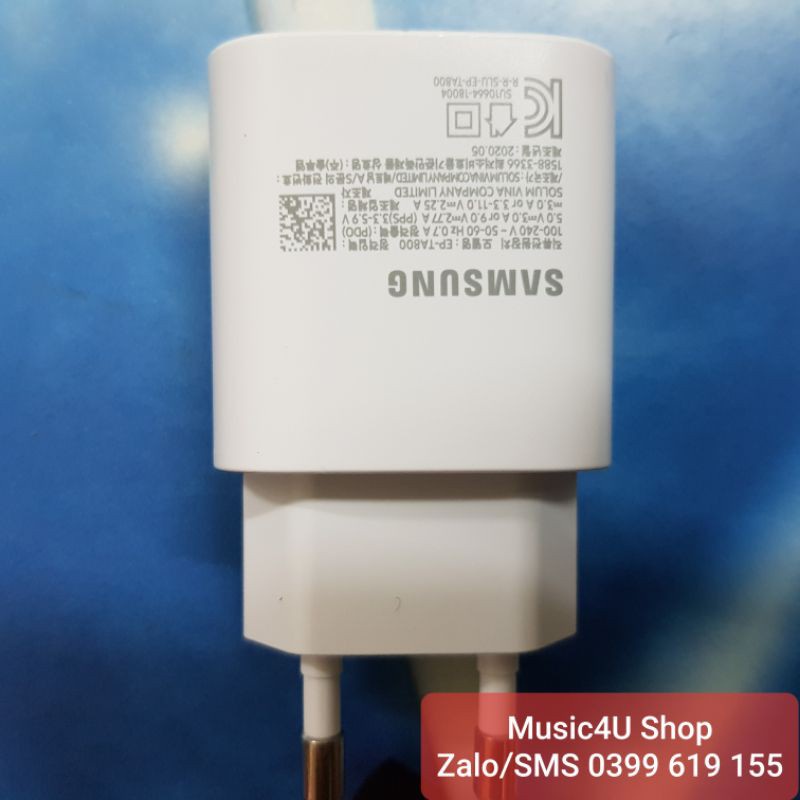 Củ sạc siêu nhanh EP TA800 25W USB Type C cho Samsung S20 S21 S22 Note 10 Note 20 Plus Tuấn Hà Store