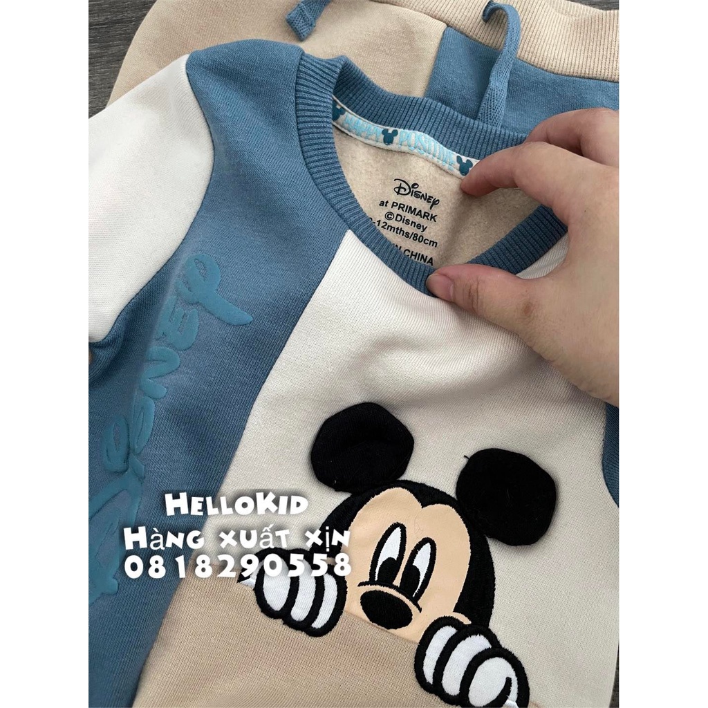 B435 - Bộ nỉ mickey phối màu bé trai