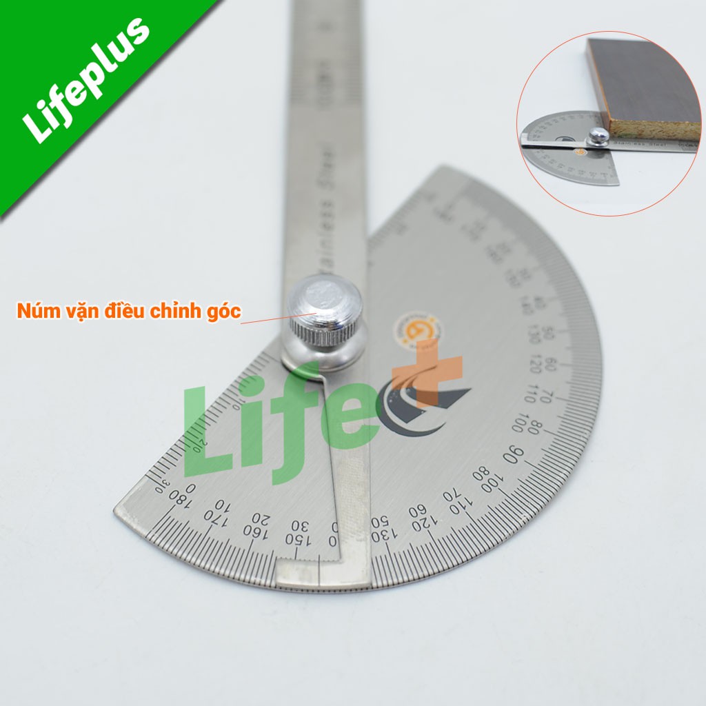 Thước đo góc 180 độ dài 10cm