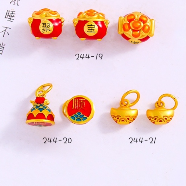 [Hàng Có Sẵn] Vòng Tay Chuỗi Hạt Mặt Hình Cá Chép diy Không Phai Màu Làm Phụ Kiện Cho Nữ