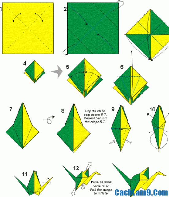 Giấy gấp hạc 500 giấy 40mm x 40mm