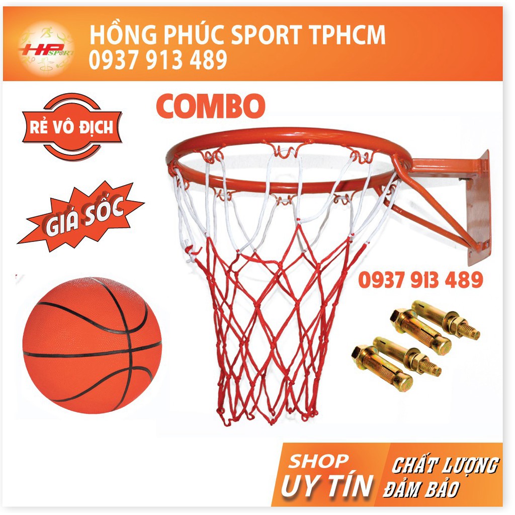 Khung bóng rổ - vành bóng rổ treo tường 35cm 40cm 50cm ,Bóng size số 3 5 6 7 - mini cho bé và thi đấu, sơn tĩnh điện dầy