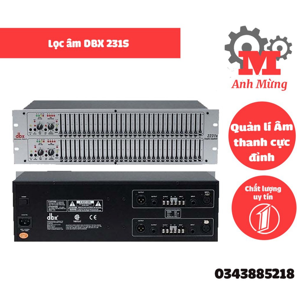 Lọc xì âm thanh dbx 231s mặt nhôm phay trắng mờ đẹp mắt