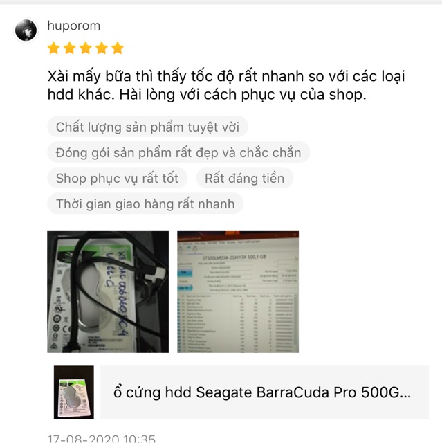 ổ cứng hdd Seagate BarraCuda Pro 500Gb 7200RPM ST500LM034 laptop 2.5&quot;, zin tháo máy mới 100%, mới cài win