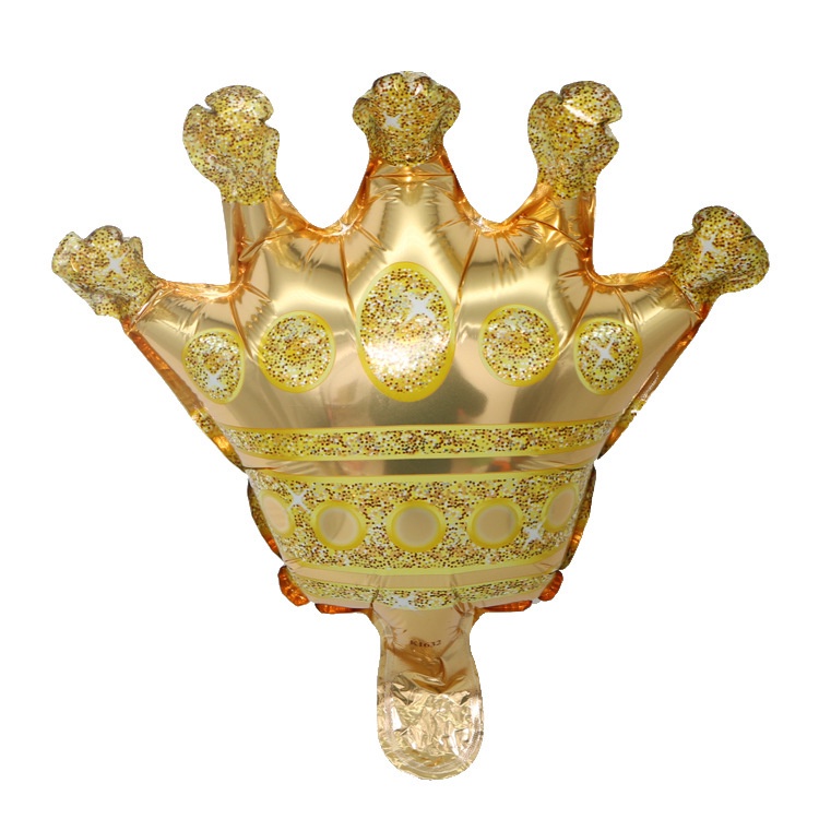 Bong Bóng Lá Nhôm Mini Hình Vương Miện Trang Trí Tiệc Sinh Nhật