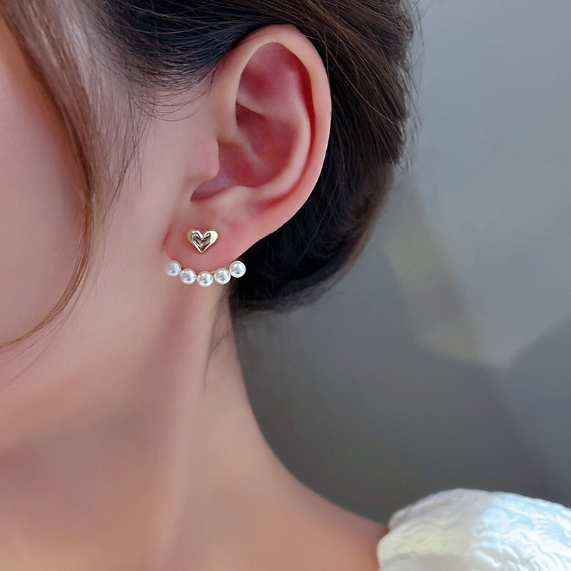 Bông Tai Hàn Quốc Đính Ngọc Trai Nhân Tạo Xinh Xắn Mainia Shop