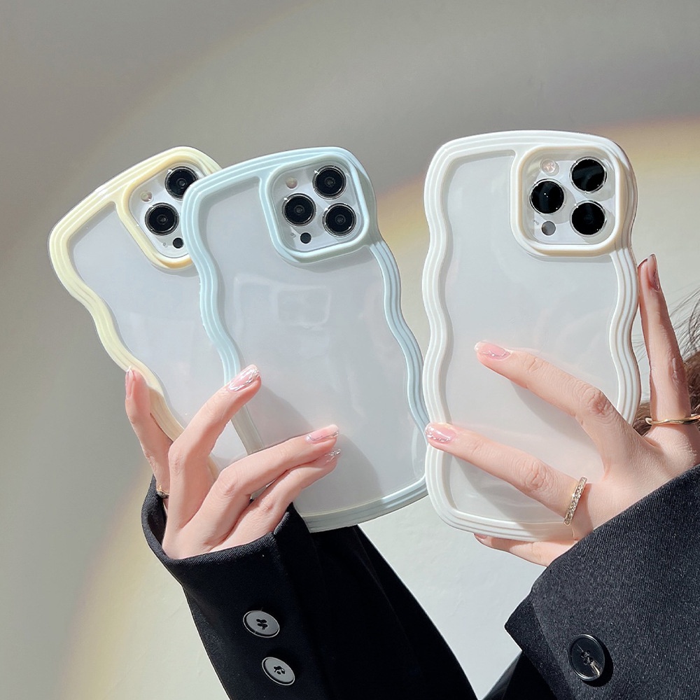 Ốp lưng iphone Ốp Điện Thoại Họa Tiết Gợn Sóng Cho iphone13pro Max iPhone 12 11/Promax/X/Xs/13/Pro/Max RK CASE-III