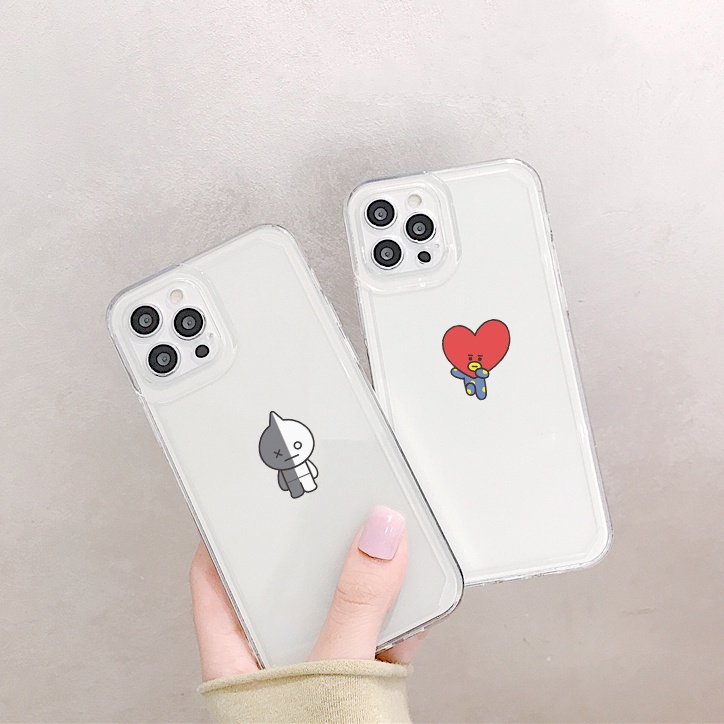 Ốp lưng  trong suốt - chibi BTS - Ốp lưng 6/6plus/6s/6splus/7/7plus/8/8plus/x/xr/xs/11/12/13/pro/max
