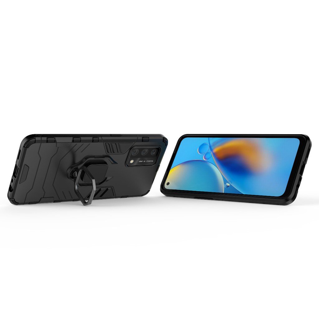Ốp lưng Oppo A74 / A74 4G Iron Man Iring chống sốc cao cấp giá đỡ xem phim bảo vệ toàn diện
