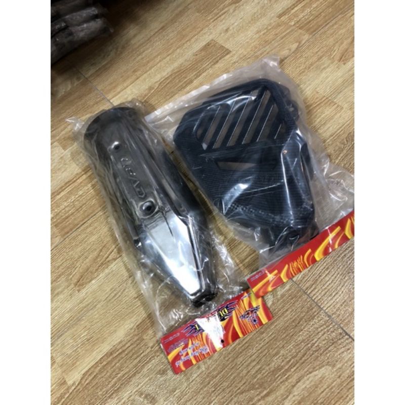 bộ ốp 2 món : ốp pô + quạt gió xe LEAD đời 2013-2017