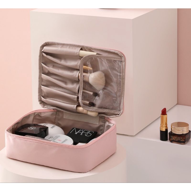 Túi đựng mỹ phẩm makeup cao cấp, túi đựng đồ trang điểm chất liệu chống thấm nước tiện dụng.