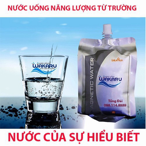 Nước uống năng lượng từ trường Wakaru Nhật Bản (Gói 500ml) Nước năng lượng từ trường, giàu Hydrogen và kiềm tính ⚡️SK365