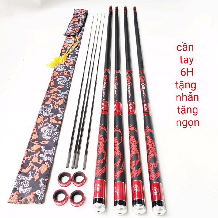 Cần câu tay 6H Xích Long Cần Câu Đài Giá Rẻ Tặng Kèm Ngọn Phụ CC9