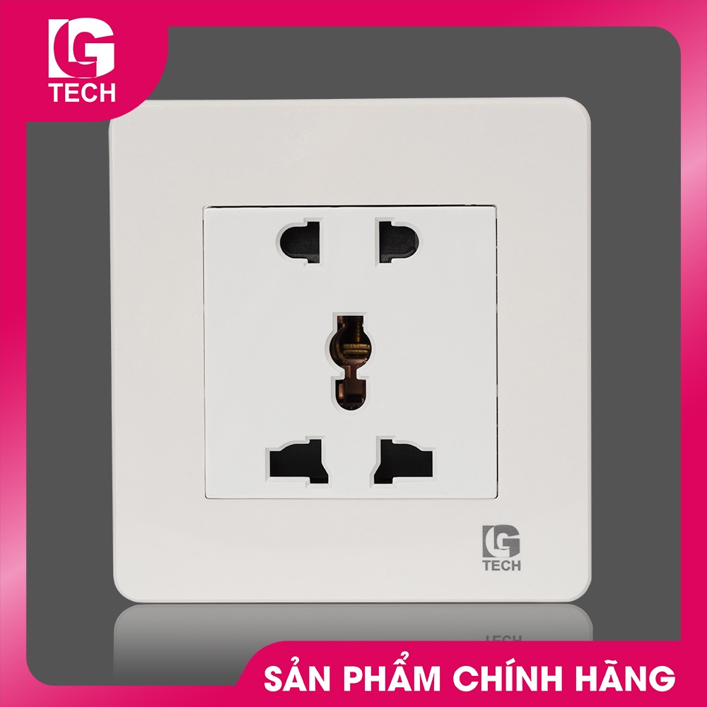 Ổ cắm điện âm tường 5 chấu chuẩn vuông LG tech LG-AB-K1-0115