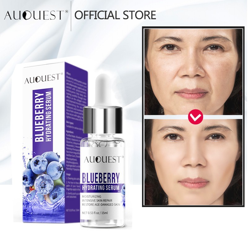 Serum AUQUEST Dưỡng Da Mặt Chiết Xuất Việt Quất Thu Nhỏ Lỗ Chân Lông Chống Oxy Hóa 15ml