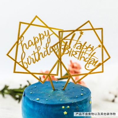 Thanh cắm thiết kế chữ Happy Birthday trang trí cho bánh kem
