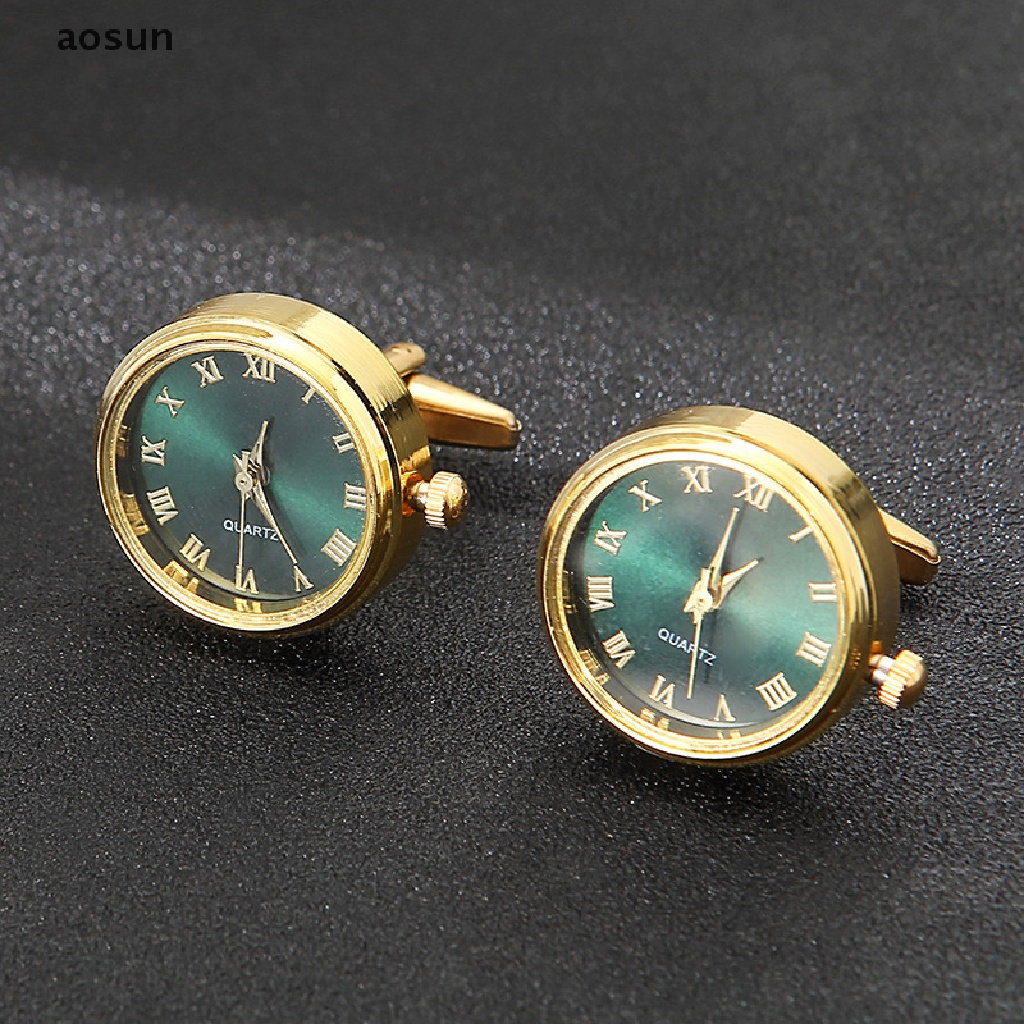 Aosun Men's Luxury Watches Cufflinks Classic French Business Shirt Accessories Fashion EN