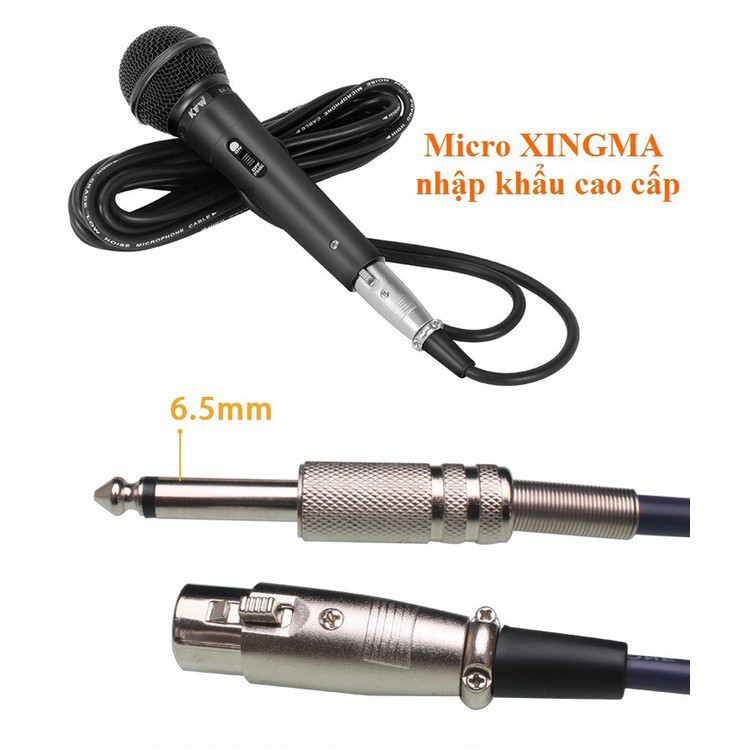 Mic hát karaoke giá rẻ, Mic karaoke XINGMA AK-319, Mic hát có dây chống hú cao cấp - Bảo hành 12 tháng