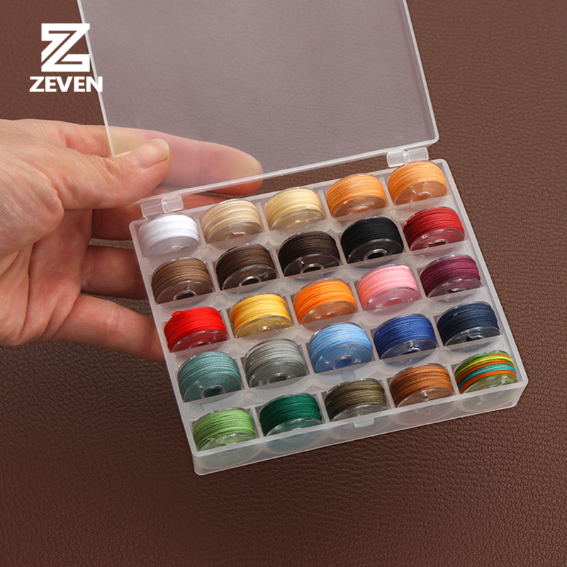 Set 25 Cuộn Chỉ May Vá 25 Màu Bằng Polyester 0.45/0.55/0.65mm