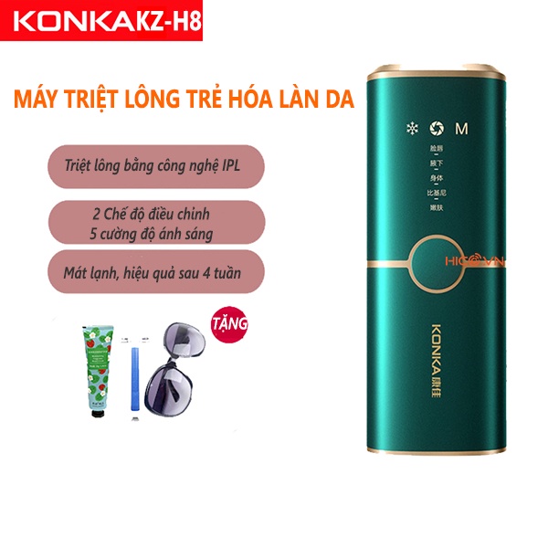 Máy triệt lông cầm tay mini IPL Konka H8 – Trẻ hóa làn da, triệt lông vĩnh viễn, an toàn hiệu quả cao - Giá Sỉ Hà Nội