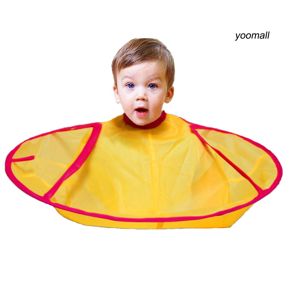 Áo choàng cắt tóc in họa tiết đáng yêu chống thấm nước dành cho bé