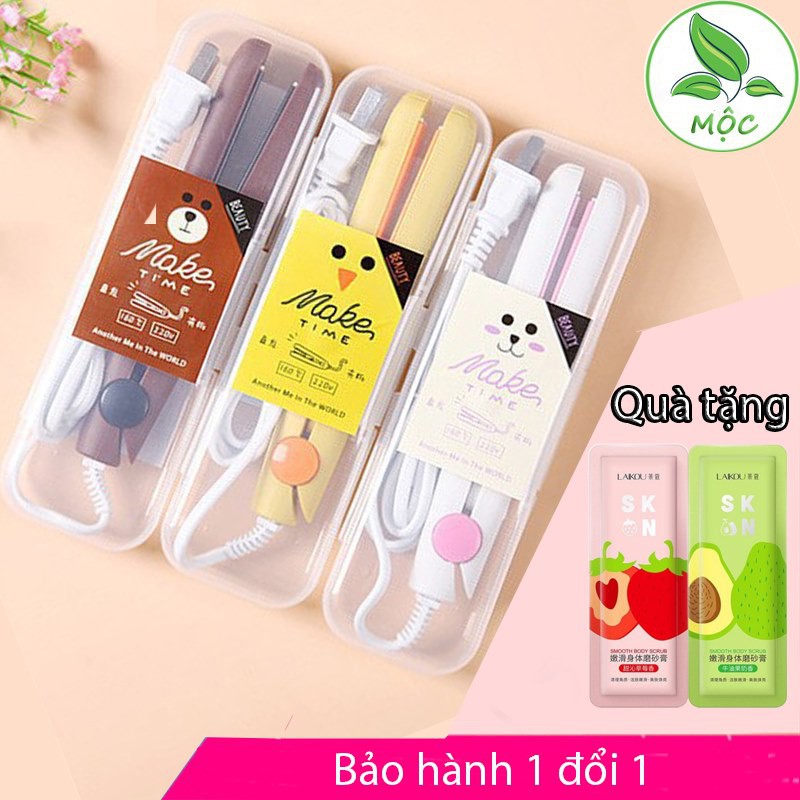 Máy duỗi tóc là tóc mini, máy kẹp uốn duỗi tóc mini giúp duỗi uốn thẳng tóc 2 trong 1