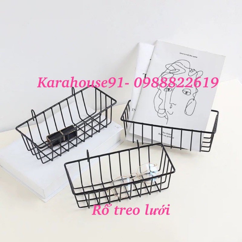 RỔ TREO KHUNG LƯỚI TRANG TRÍ ĐỰNG ĐỒ, DECOR, TRANG TRÍ NHÀ CỬA XINK.