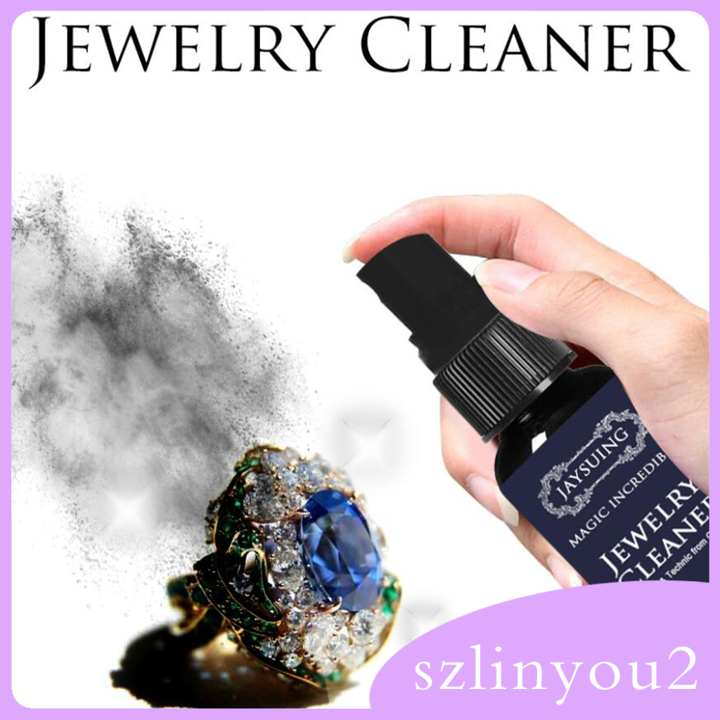 In Stock Jewelry Cleaner Cleaning Solution Stain-free for Silver Costume Plant Based 30ml