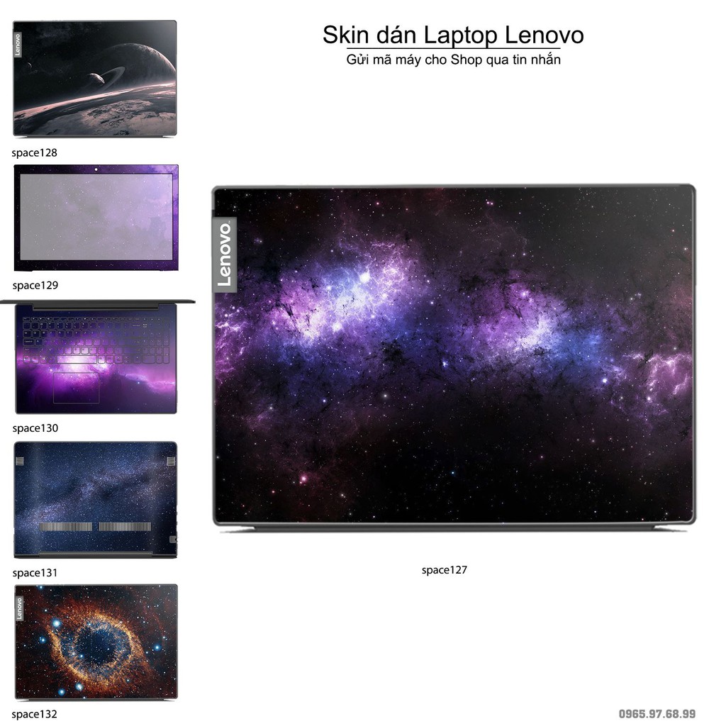 Skin dán Laptop Lenovo in hình không gian nhiều mẫu 22 (inbox mã máy cho Shop)