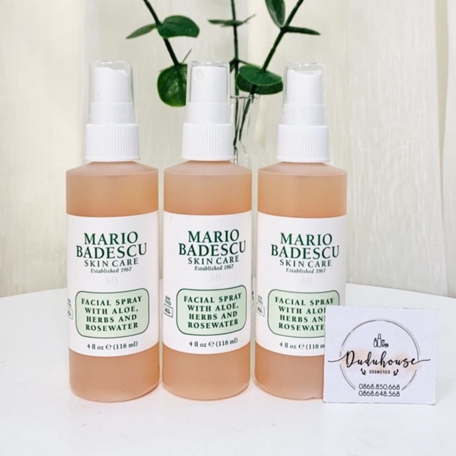 Toner xịt Mario Badescu Facial Spray Cucumber and Green Tea / Herbs & Rosewater | BigBuy360 - bigbuy360.vn