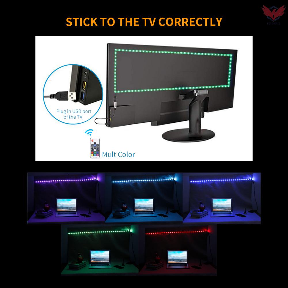 Dải Đèn Led Rgb 5v Cổng Usb 1m Điều Khiển Từ Xa Tiện Dụng Cho Màn Hình Tv / Máy Tính | BigBuy360 - bigbuy360.vn