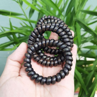 Cột tóc lò xo đen ánh vàng (cở to)