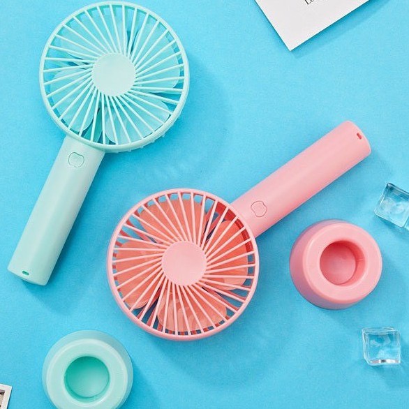 Quạt mini tích điện cầm tay có đế | BigBuy360 - bigbuy360.vn
