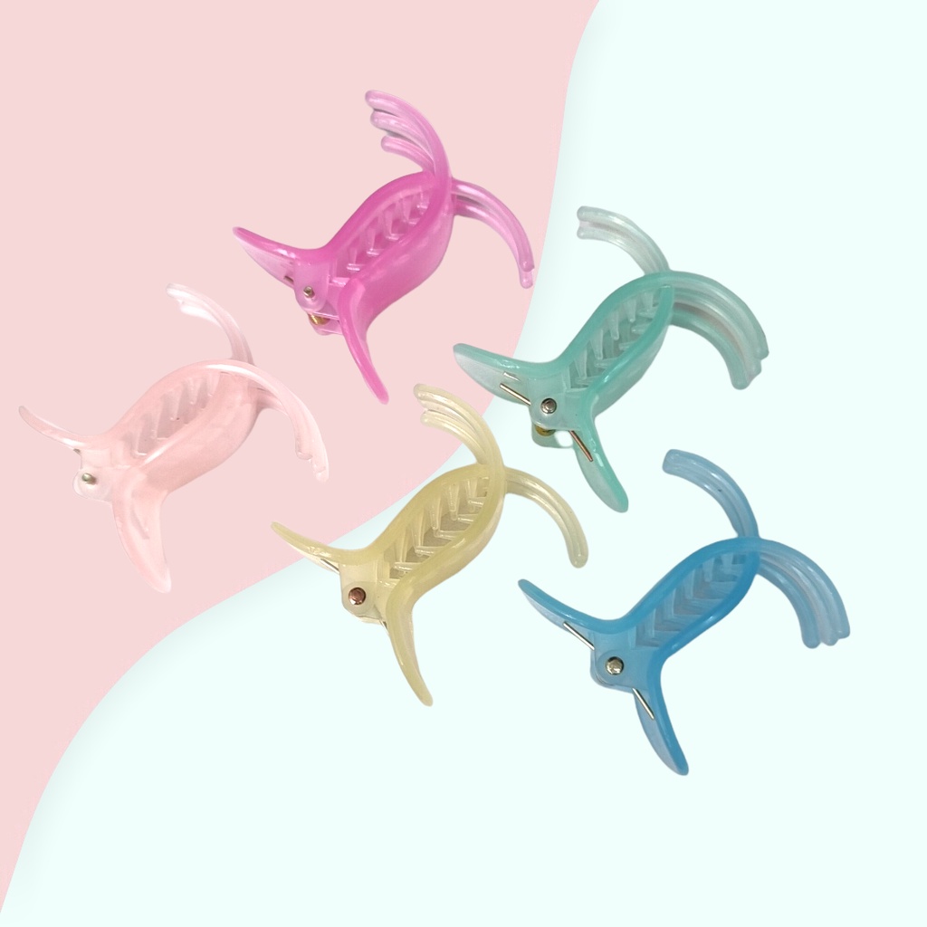 Gấp Tóc 5 Răng Màu Pastel Cao Cấp