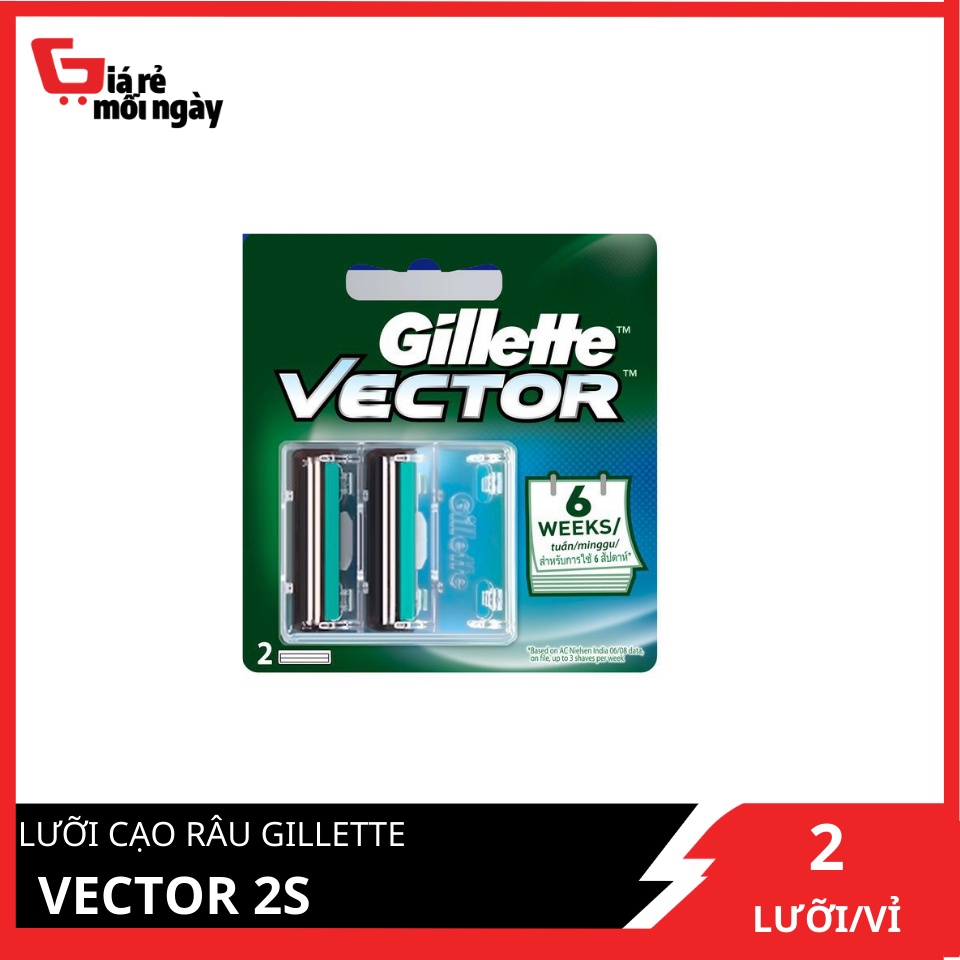 Lưỡi Dao Cạo Gillette Vector 2 Cái