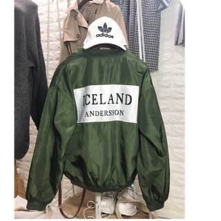 Bomber áo gió 2 lớp màu xanh rêu