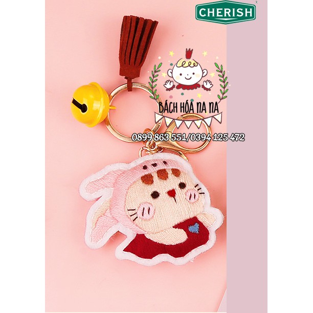 Cặp vợ chồng thêu chìa khóa/ động vật nhỏ chìa khóa ĐÁNG YÊU/ DIY thêu thủ công chìa khóa / BÁCH HÓA NA NA