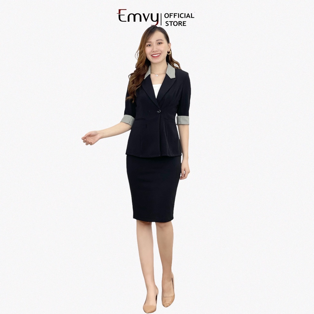 Áo Vest nữ công sở, Vest blazer nữ chất liệu xước hàn cao cấp EMVY H36 | BigBuy360 - bigbuy360.vn