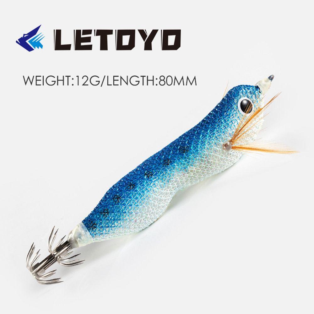 MYRONGVN Mồi Câu Cá Giả Hình Tôm Bằng Gỗ Phát Sáng Sống Động