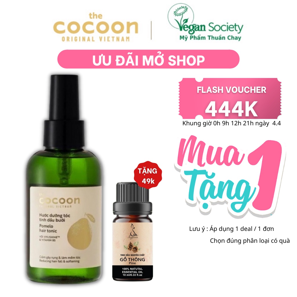 Nước Dưỡng Tóc Tinh Dầu Bưởi Cocoon 140ml - Vegan Society