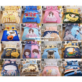 40 sét chăn ga cotton tina hoạt hình cho các bé (chát chọn mẫu với shop)