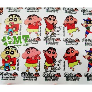 Bộ sticker shin dán chai sữa chua, ly trà sữa