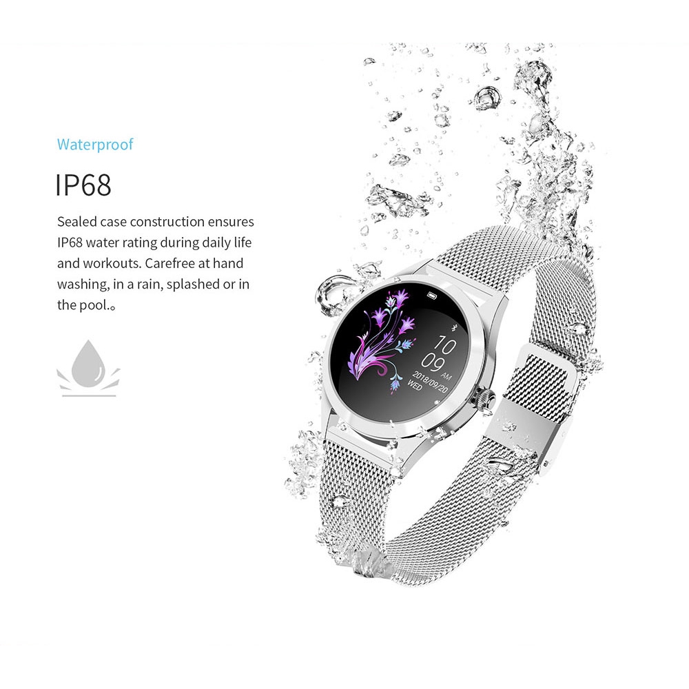 KW10 Smart Watch Waterproof Heart Rate Sleep Monitor Female Physiological Period Management Women Smartwatches For IOS Android